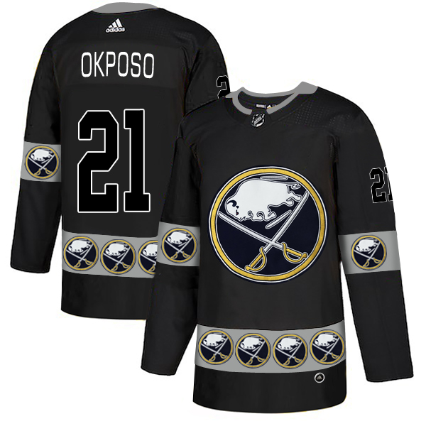 2019 Men Buffalo Sabres #21 Okposo Black Adidas NHL jerseys